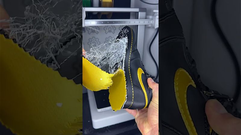 3D Printed Nike Air Jordan 1 Metallic Gold