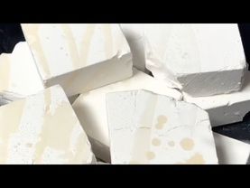 Oil on Plain White Floury Fresh Chalk