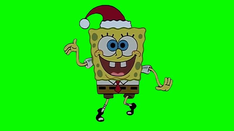 SpongeBob Green Screen: Spongebob Dancing Christmas