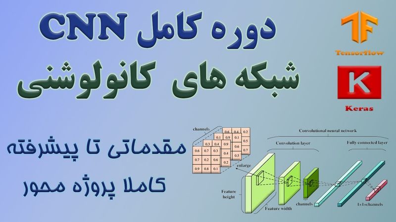 دوره کامل شبکه عصبی کانولوشنی (CNN) از مقدماتی تا پیشرفته - کاملا پروژه محور و مبتنی بر مفاهیم عملی