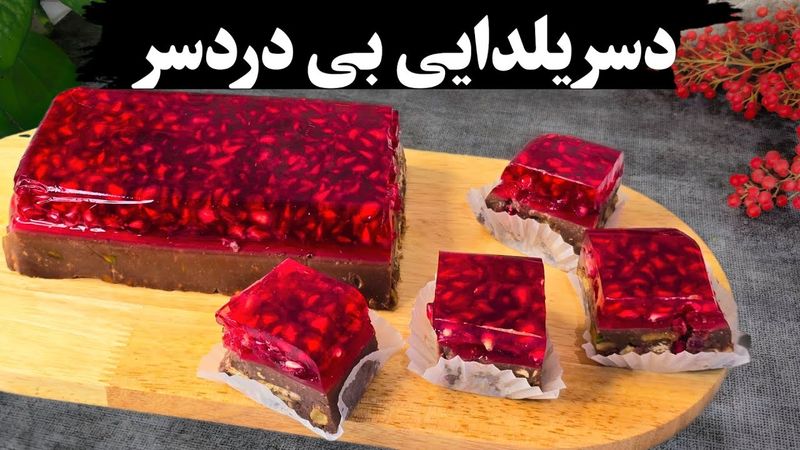این دسر یلدایی طعمش فوق العاده س | دسر یلدایی بدون مهارت خارج کردن ژله🍉