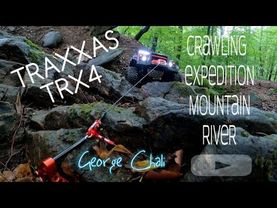 RC TRAXXAS TRX4 crawling expedition mountain river