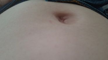 Pushing down on my stomach [Stomach growling sounds] + Bloopers