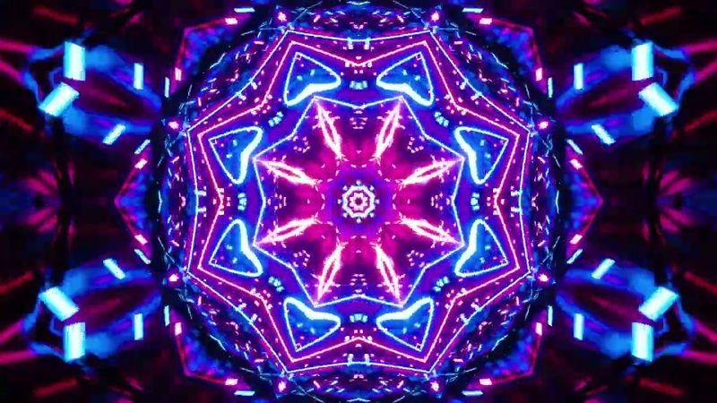 Electric Neon Flow – Red & Blue Motion Graphics Loop 4k Video