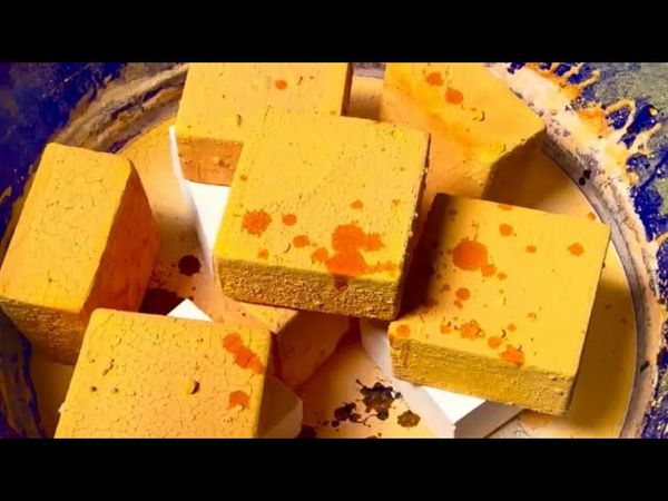 Yellow Coated & Plain Fresh Chalk Blocks