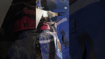 Кадры спасения мужчины в Святошинском районе Киева