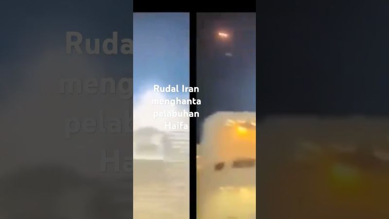 Rudal Iran hantam Haifa#iran#israel#telaviv