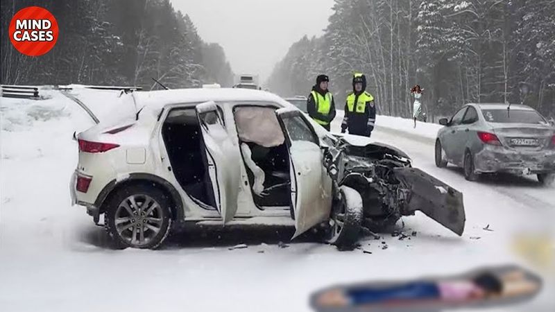 Icy Road Madness Caught on Camera – Brutal Car Crashes on Slippery Roads