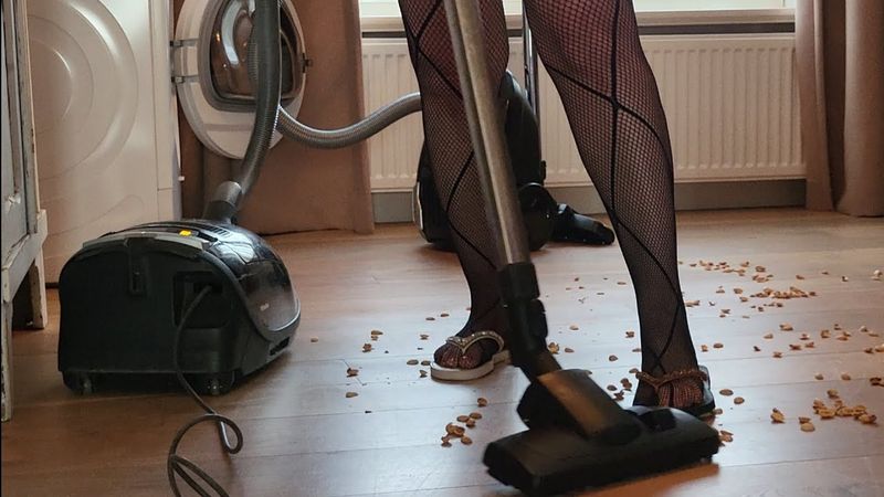 ASMR Miele Vacuuming Pistachio Shell Crunching, Flip-Flops,Relaxing Suction White Noise Sounds.