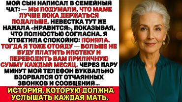 Мой сын хотел чтобы я исчезла Но уже через несколько часов они узнали как дорого стоит потерять меня