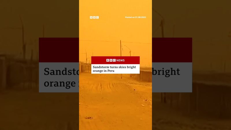 Skies across Peru turn orange after sandstorm. #Peru #Sandstorm #BBCNews