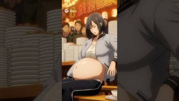 食べすぎた美女「もう無理…」【大食い膨腹】