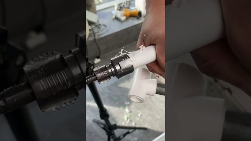 The thread cutting process of plastic water pipes- Good tools and machinery make work easy