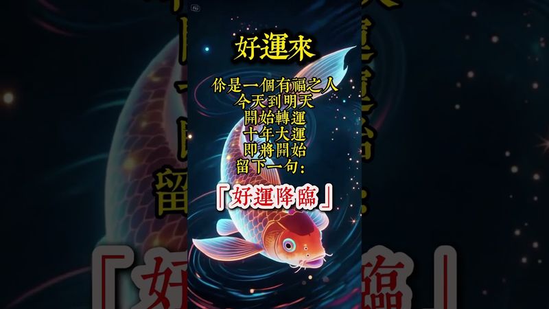 《好運降臨了！你是有福之人，十年大運正式啟動》#轉運 #招財 #好運來 #福氣滿滿