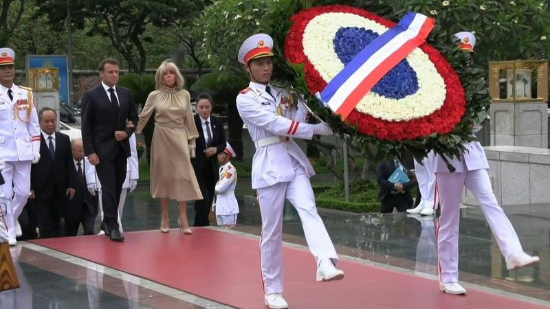 Macron pays tribute to Indochina War dead in Vietnam | AFP