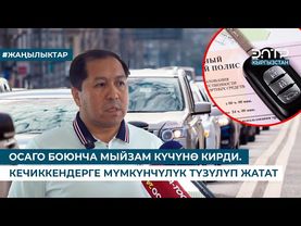 ОСАГО БОЮНЧА МЫЙЗАМ КҮЧҮНӨ КИРДИ. КЕЧИККЕНДЕРГЕ МҮМКҮНЧҮЛҮК ТҮЗҮЛҮП ЖАТАТ