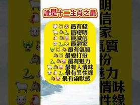 十二生肖之最大公開！看你中了幾條快留言！#生肖 #財運 #運勢 #屬相 #風水 #命理