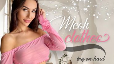 [4K] Carla Marini’s Trendy Transparent Fashion Try-On - Elegant & Modern Styles!