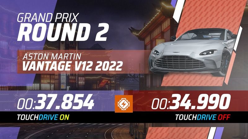 Asphalt Legends - AM Vantage V12 2022 - GRAND PRIX Round 2 - 5⭐ Touchdrive & Manual Reference Laps