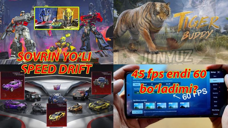 3.9 VERSIYADA 45 FPS ENDI 60 FPS, SOVRIN YO'LI, TRANSFORMER SUPER CARLAR