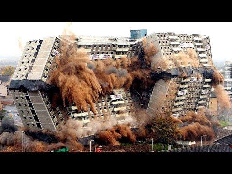 Демонтаж Зданий Взрывом, Снятые на Камеру