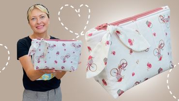 کیف لوازم آرایش پاپیونی ساده و عالی برای مبتدیان / پروژه خیاطی با اولیانا