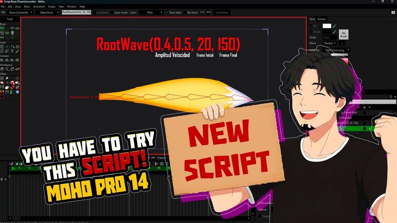 Encontré un SCRIPT bastante INTERESANTE | MOHO PRO 14 #mohopro #2danimation #animation
