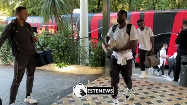 Milan-Bologna, l'arrivo in hotel a Roma della squadra rossonera