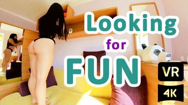 With a beautiful girl in the same room | virtual reality 4K