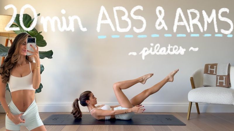 20MIN pilates abs & arms workout (intermediate level) | no equipment
