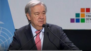 UN chief urges leaders to 'get resources flowing' at aid conference | AFP