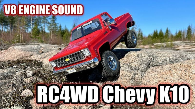 RC4WD Chevy K10 Scottsdale Trail Finder 2  trail run  crawling with V8 engine sound module