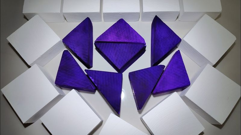 Dyed triangular chalk丨Pure white gym chalk block丨晕染粉笔asmr