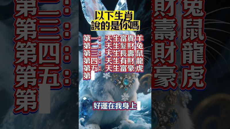 以下生肖 說的是你嗎？#生肖  #運勢  #玄學 #風水