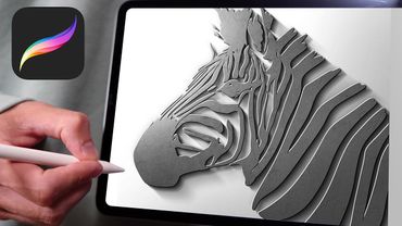 PROCREATE TUTORIAL 243  METAL ZEBRA