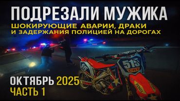 ШОКИРУЮЩИЕ аварии, драки и задержания полицией на дорогах октябрь 2025! ПОДБОРКА ЧАСТЬ 1