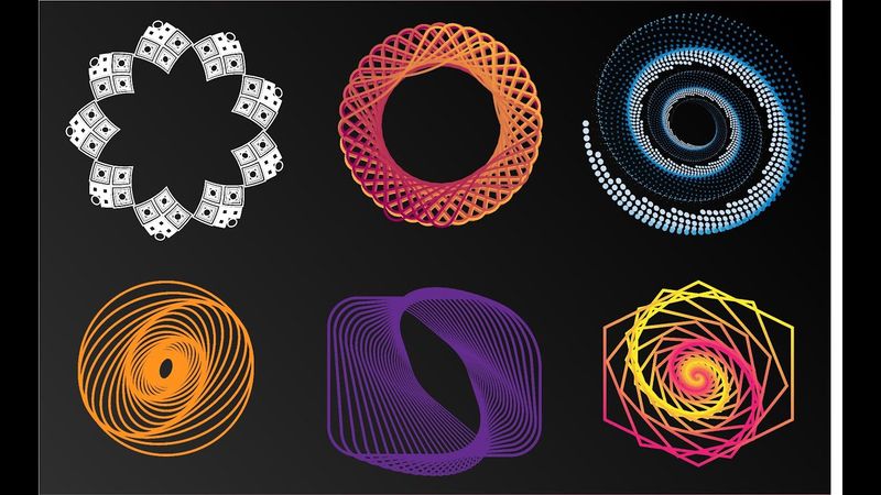 Make Geometric Line a Simple Vector Mandala Art ..  Effect.. pattern  brushes in  Adobe Illustrator