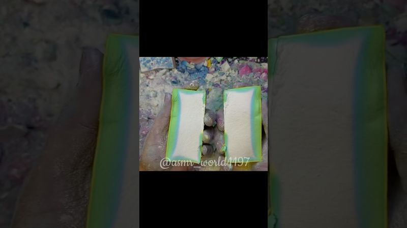 Tri-coloured block #oddlysatisfying #crunchycrumbles #relax #satisfying #viralvideo #dyedgymchalk