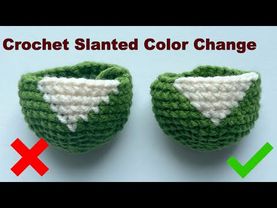Crochet Yarn Color Change for Slanted Edge Tutorial, Mastering Crochet Skills