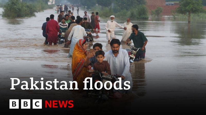 Thousands evacuated as 'exceptionally high' flooding devastates parts of Pakistan | BBC News