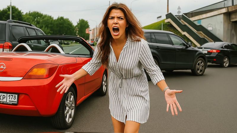 Королева за рулем! Женщины за рулем Снятые на Камеру. С Ними Лучше не Связываться