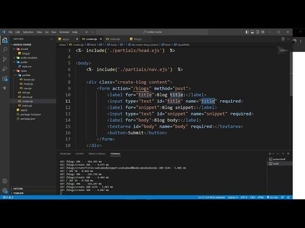 آموزش Node.js + Express.js + MongoDB - Post Request - قسمت 45