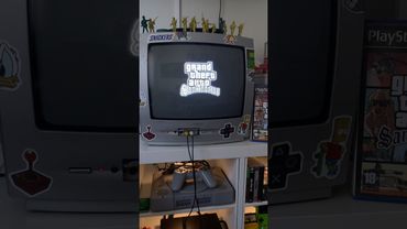 Turning a PS2 on and playing GTA San Andreas ⭐️⭐️⭐️⭐️⭐️⭐️ #sanandreas #gtasanandreas #ps2 #ps2games