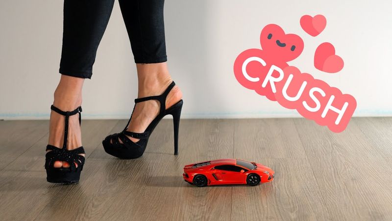 Lamborghini Car vs My High Heels 👀 | ASMR Satisfying High Heels Crushing #heels #crush