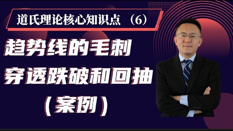《道氏理论核心知识点6》趋势线的毛刺穿透 跌破和回抽（案例）