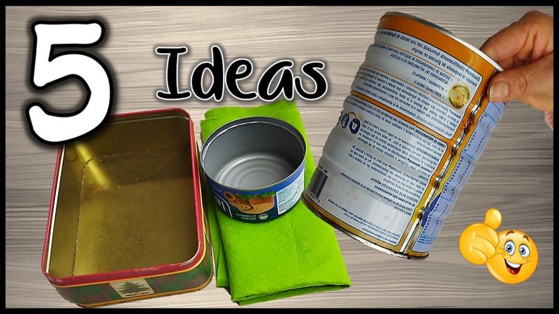 ¡5 IDEAS CON LATAS QUE PUEDES HACER HOY! - Manualidades útiles con latas - Crafts with cans