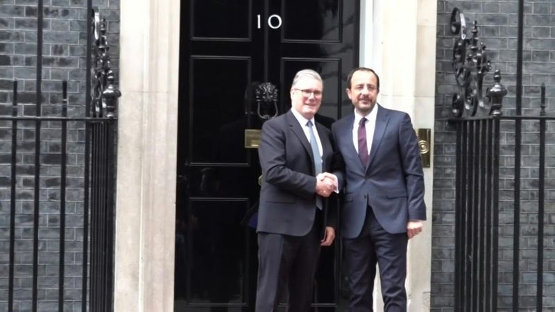 UK PM Starmer welcomes Cypriot President Christodoulides to Downing Street | AFP