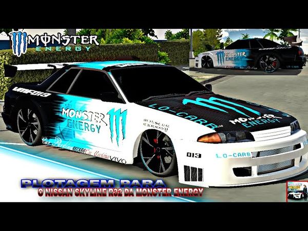 PLOTAGEM PARA O NISSAN  SKYLINE R32/DA MONSTER ENERGY/(car parking multiplayer)