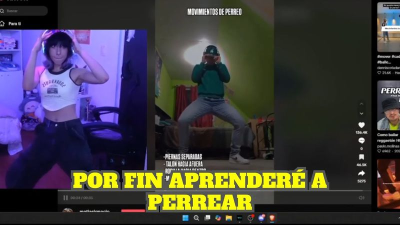 EMETSUKI INTENTA APRENDER ALGUNOS PASOS DE PERREO