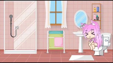 Heza poops in the new bathroom!